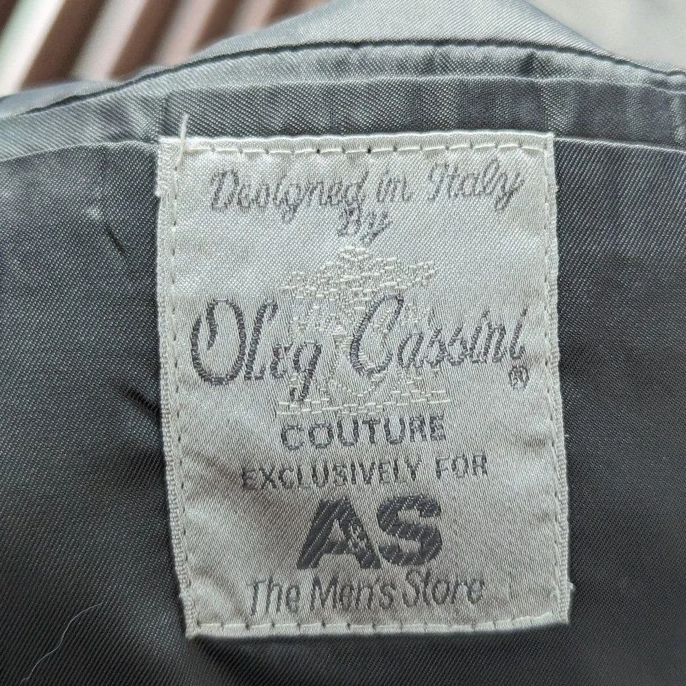 Vintage Gray Blazer‎ Suit Sports Jacket Oleg Cassini Size 44 Old Money Preppy